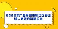 2022年广西柳州市柳江区穿山镇人民政府招聘公告