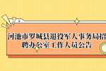 河池市罗城县退役军人事务局招聘办公室工作人员公告