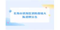 北海市银海区消防救援大队招聘政府专职消防队员公告
